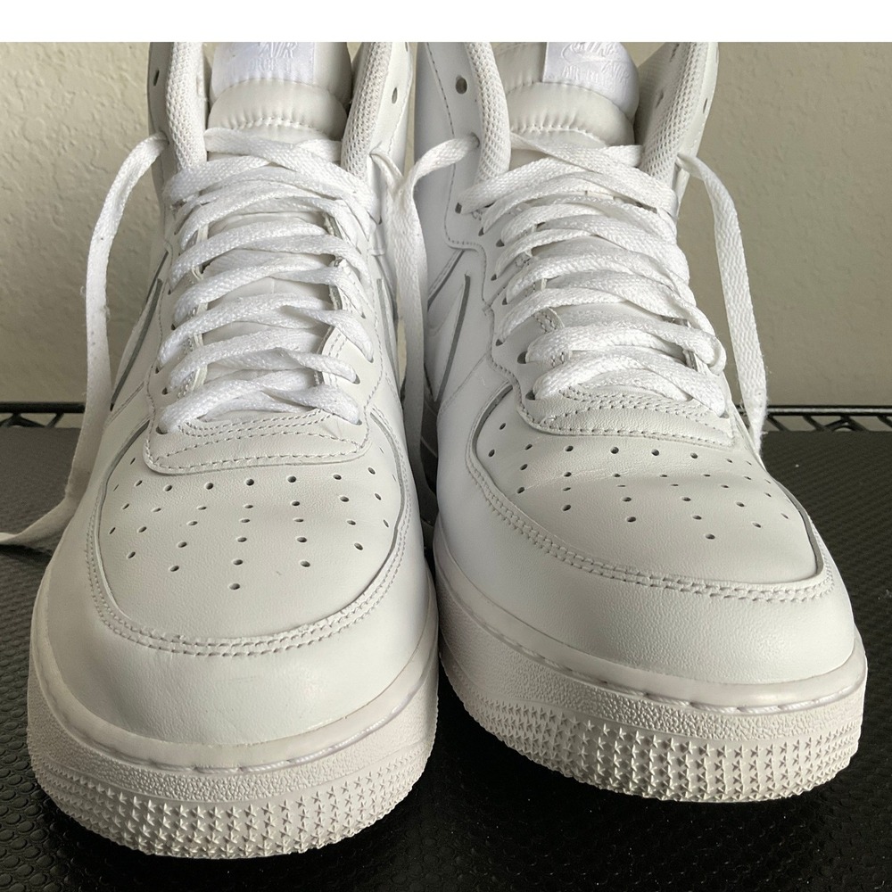 Nike Air Force 1 High 07 Triple White Mens Sneakers CW2290-111 Size 11 - Picture 11 of 12